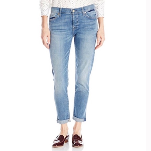 7 For All Mankind Josefina Skinny Boyfriend Jean Size 26 - Picture 1 of 8